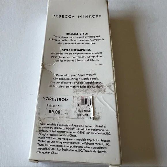 REBECCA MINKOFF SILVER SLINKY MESH APPLE WATCH BAND 20mm NWT REBECCA MINKOFF SILVER SLINKY MESH APPLE WATCH BAND 20mm NWT main image 4